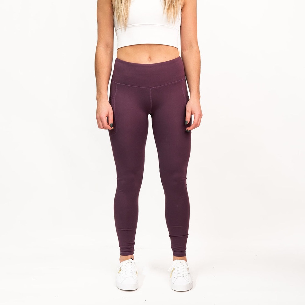NWT $70 TROOP Women's Sustain Leggings Eggplant